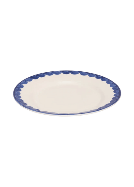 Blue Scallop Dinner Plate