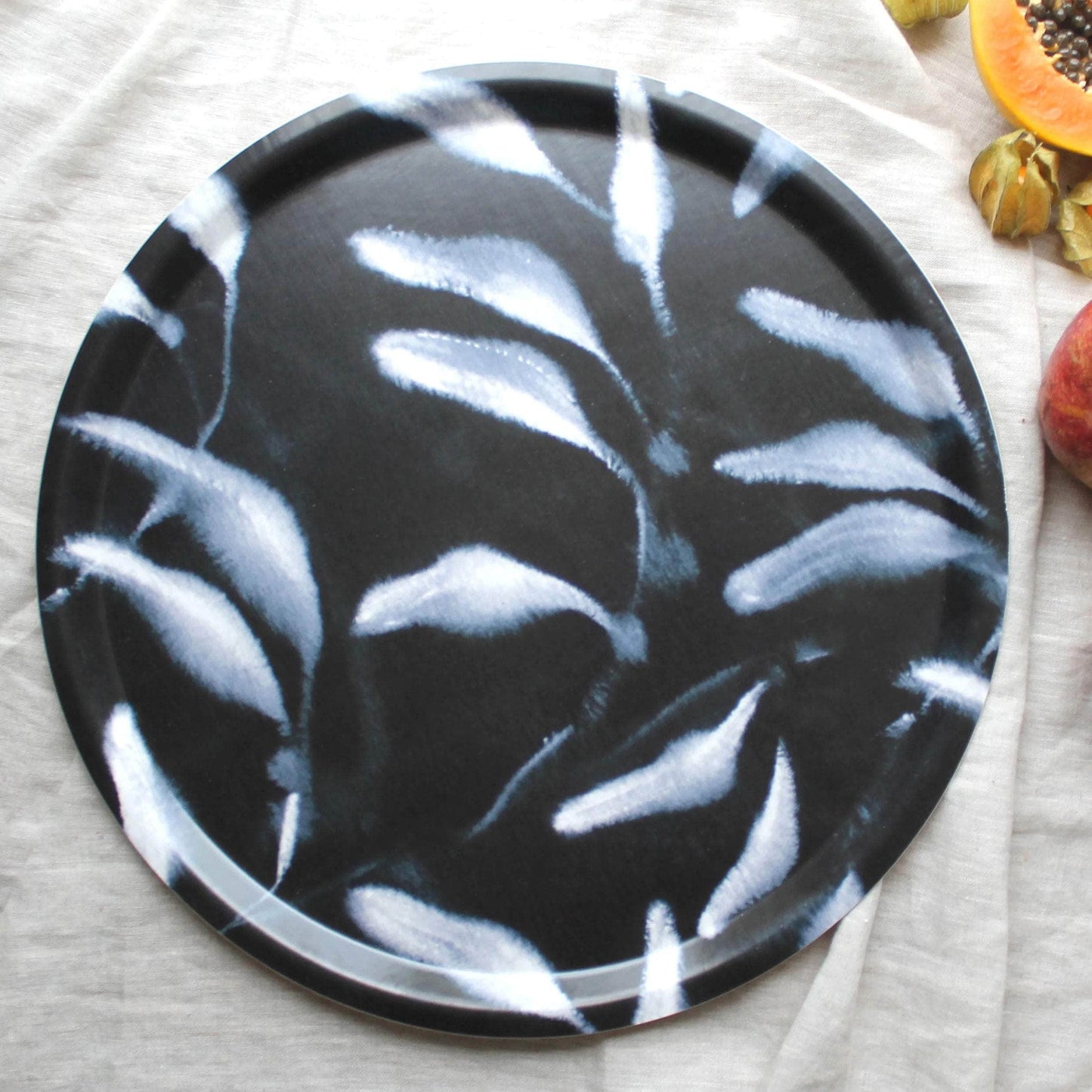 Black Navy Amongst Round Tray (Medium)