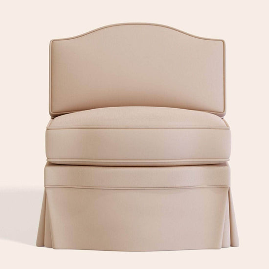 Felix Slipper Chair, Rose Linen