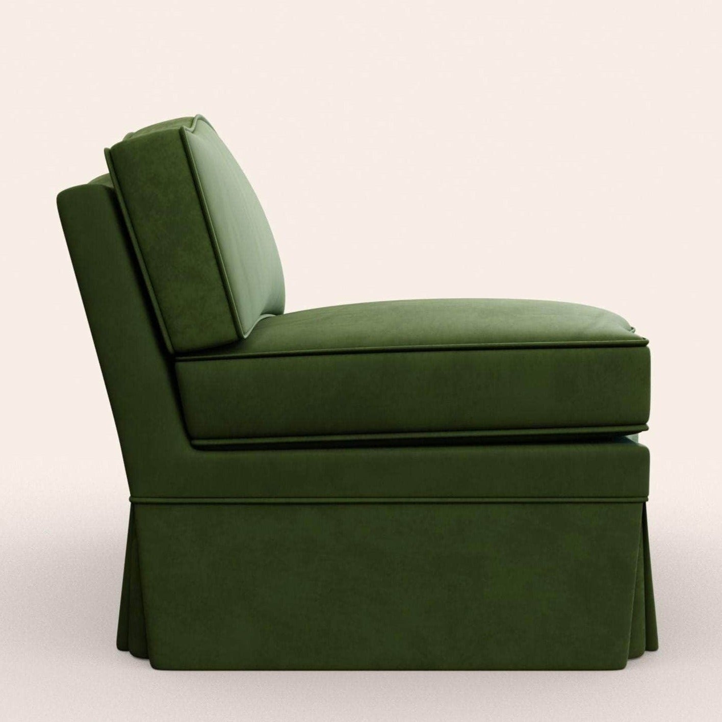 Felix Slipper Chair, Zucchini Velvet