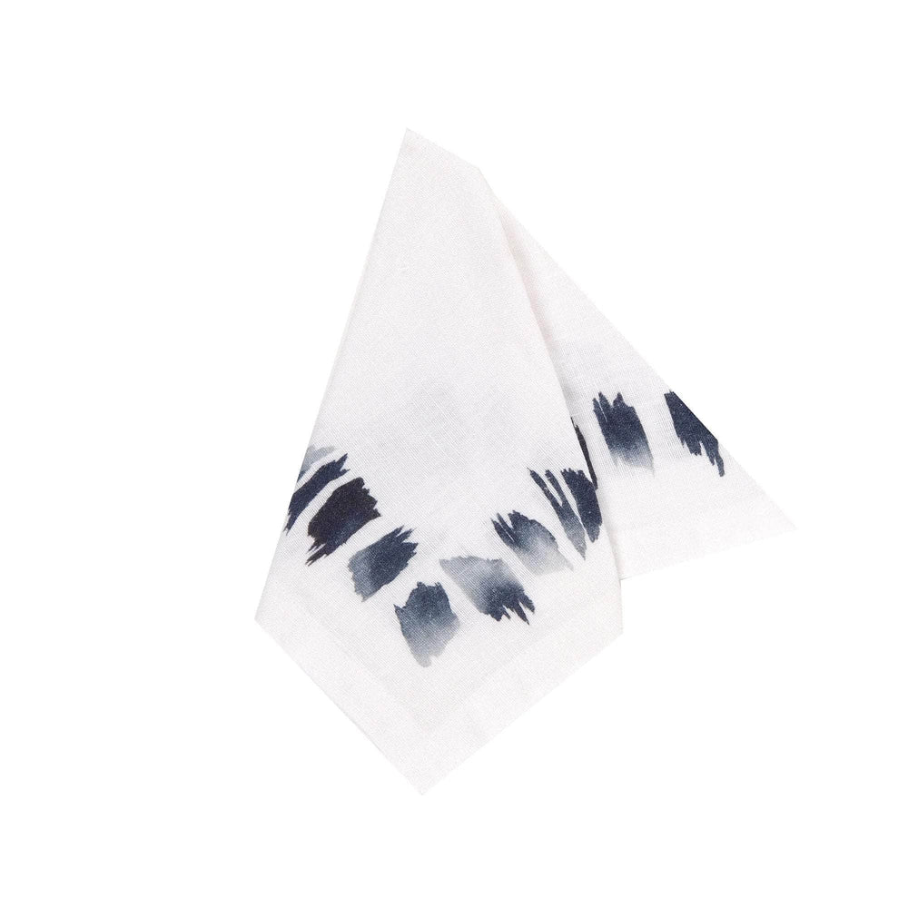 Blue Brushstroke Napkins, Set of Four