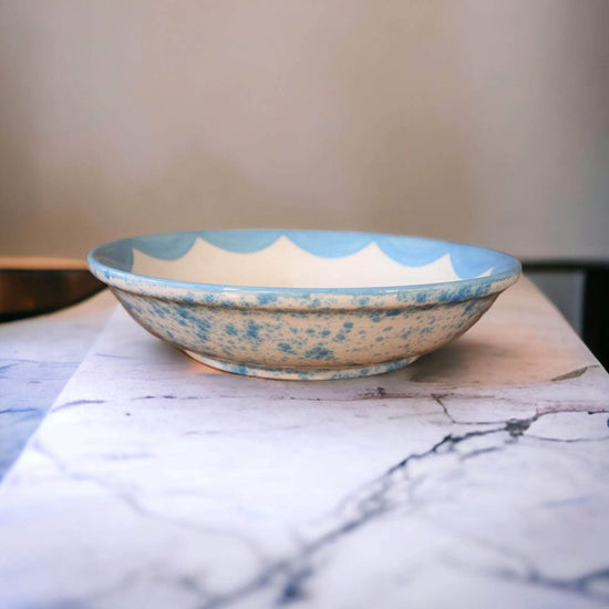 Speckled Hand-painted Family Style Pasta Bowl