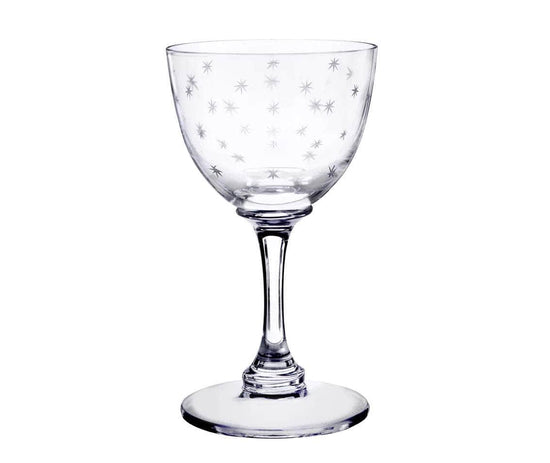 Crystal Liqueur Glasses with Stars Design