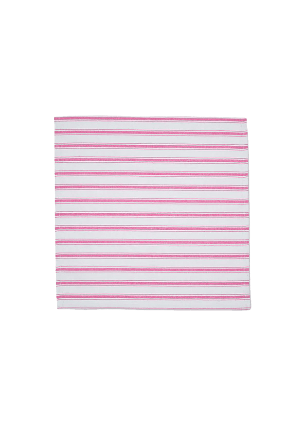 Punch Pink Stripe Napkins (Set of 2)