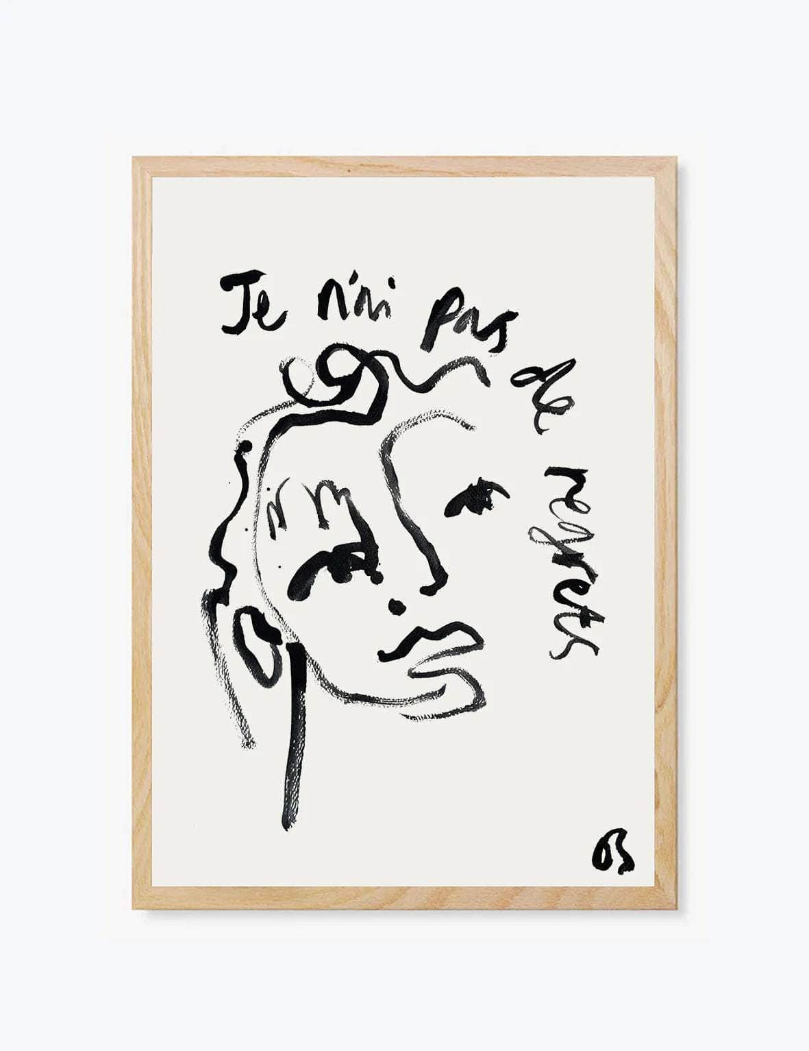 Je N'Ai Pas De Regrets | Wall Art Print