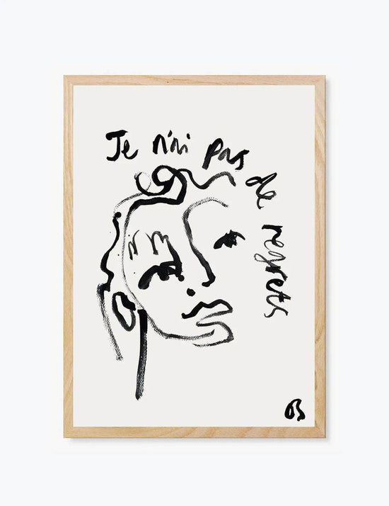 Je N'Ai Pas De Regrets | Wall Art Print