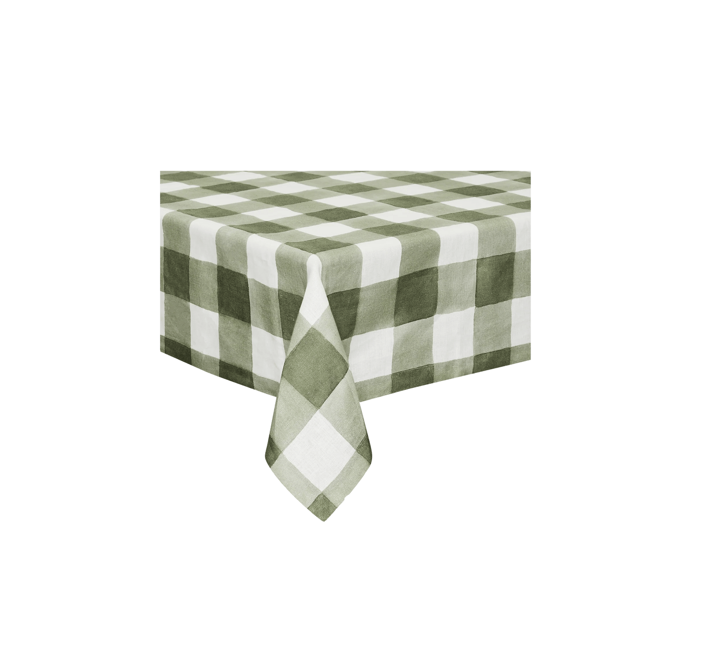 Green Gingham Tablecloth