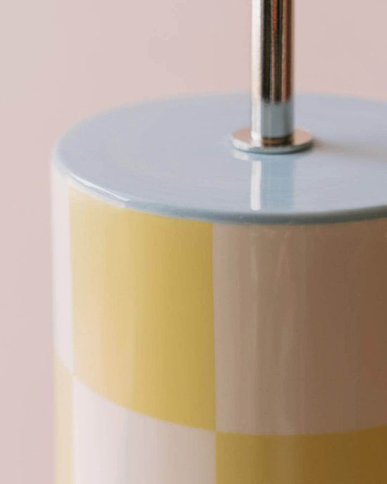 Load image into Gallery viewer, Ombrellina Bright Yellow + Charcoal Table Lamp
