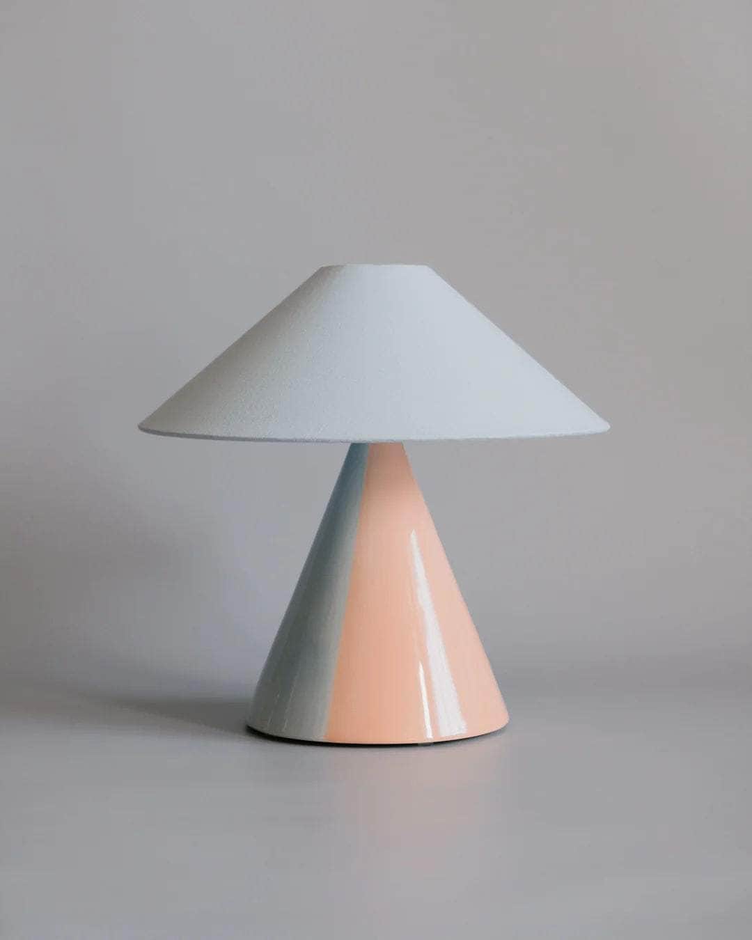 Load image into Gallery viewer, Caterina Peach + Sky Blue Table Lamp
