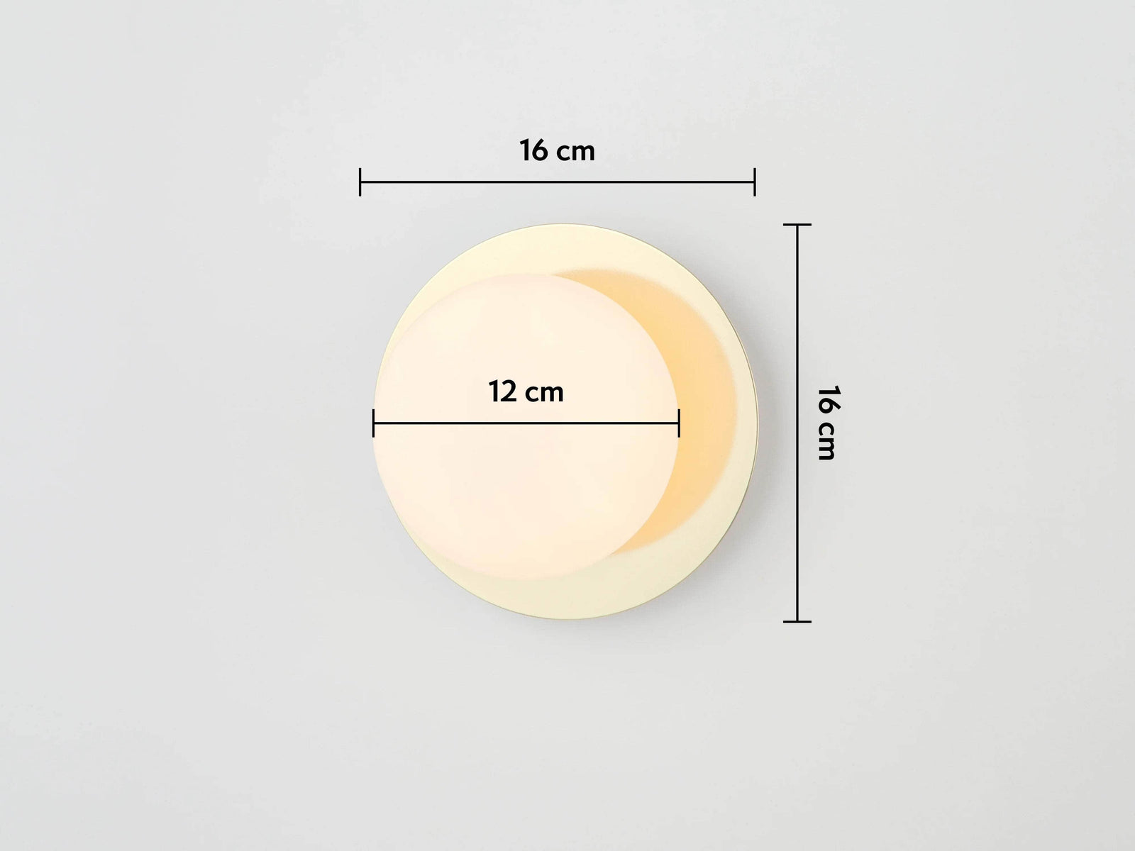 Brass opal disc wall light