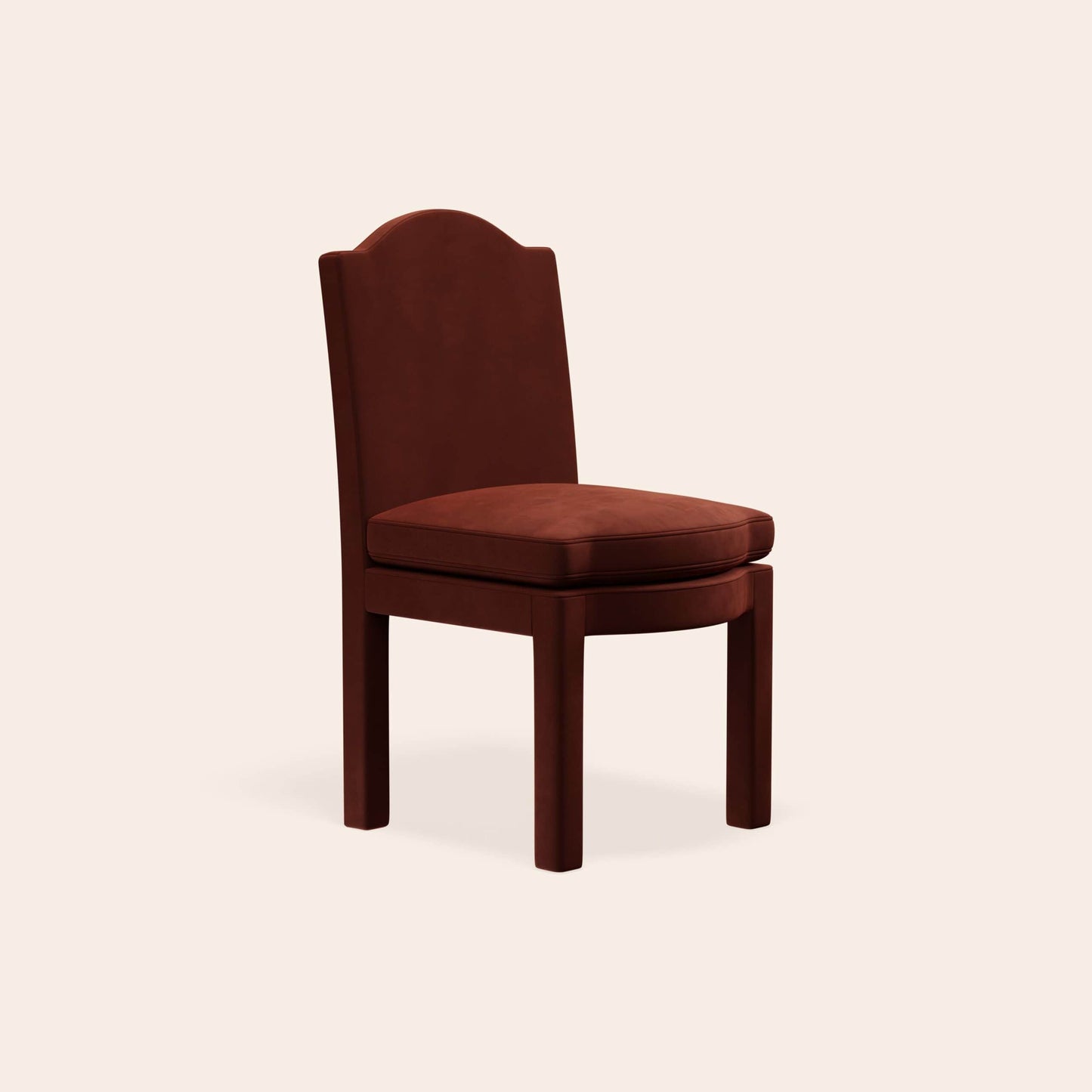 Pair of Leo Dining Chairs, Cinnamon Velvet