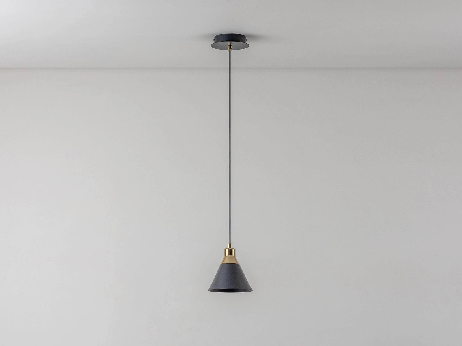 Charcoal grey cone pendent ceiling light