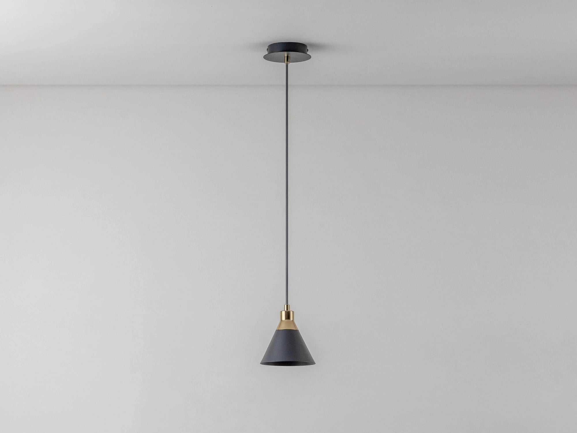 Charcoal grey cone pendent ceiling light