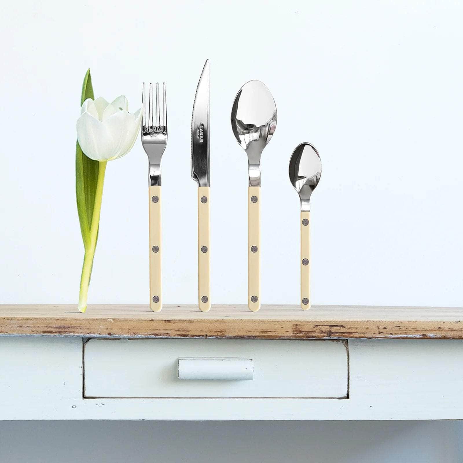 Bistrot Uni 5 Pc Cutlery Set | Ivory