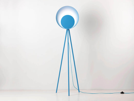 Pool blue diffuser floor lamp