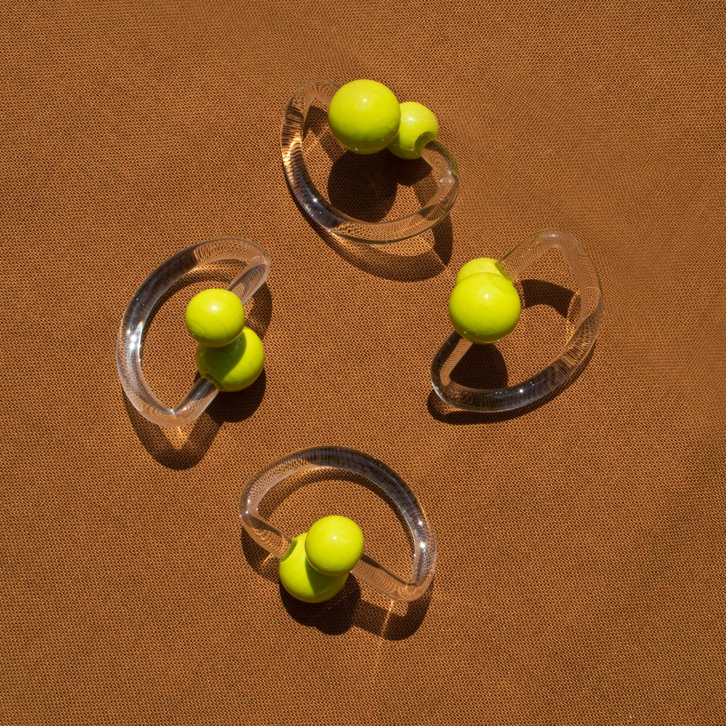 Set of 4 Green Napkin Rings