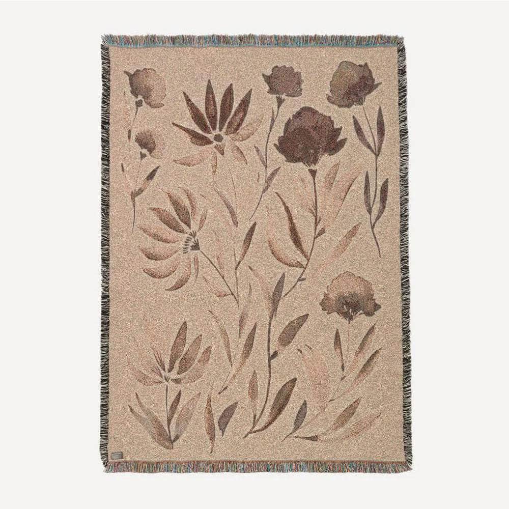 Bloom (Dark Mint) Recycled Cotton Woven Throw