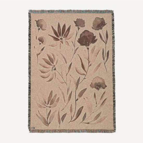 Bloom (Dark Mint) Recycled Cotton Woven Throw
