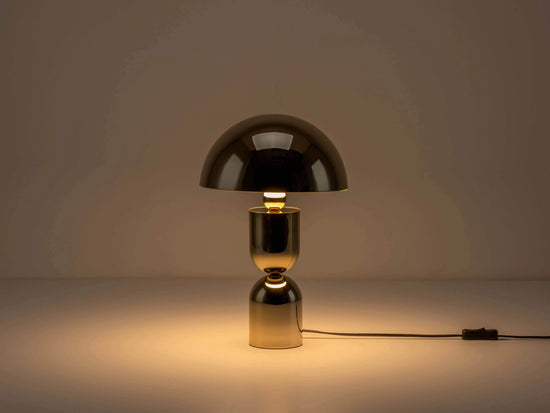 Brass mushroom dome table lamp