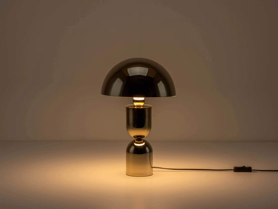 Brass mushroom dome table lamp