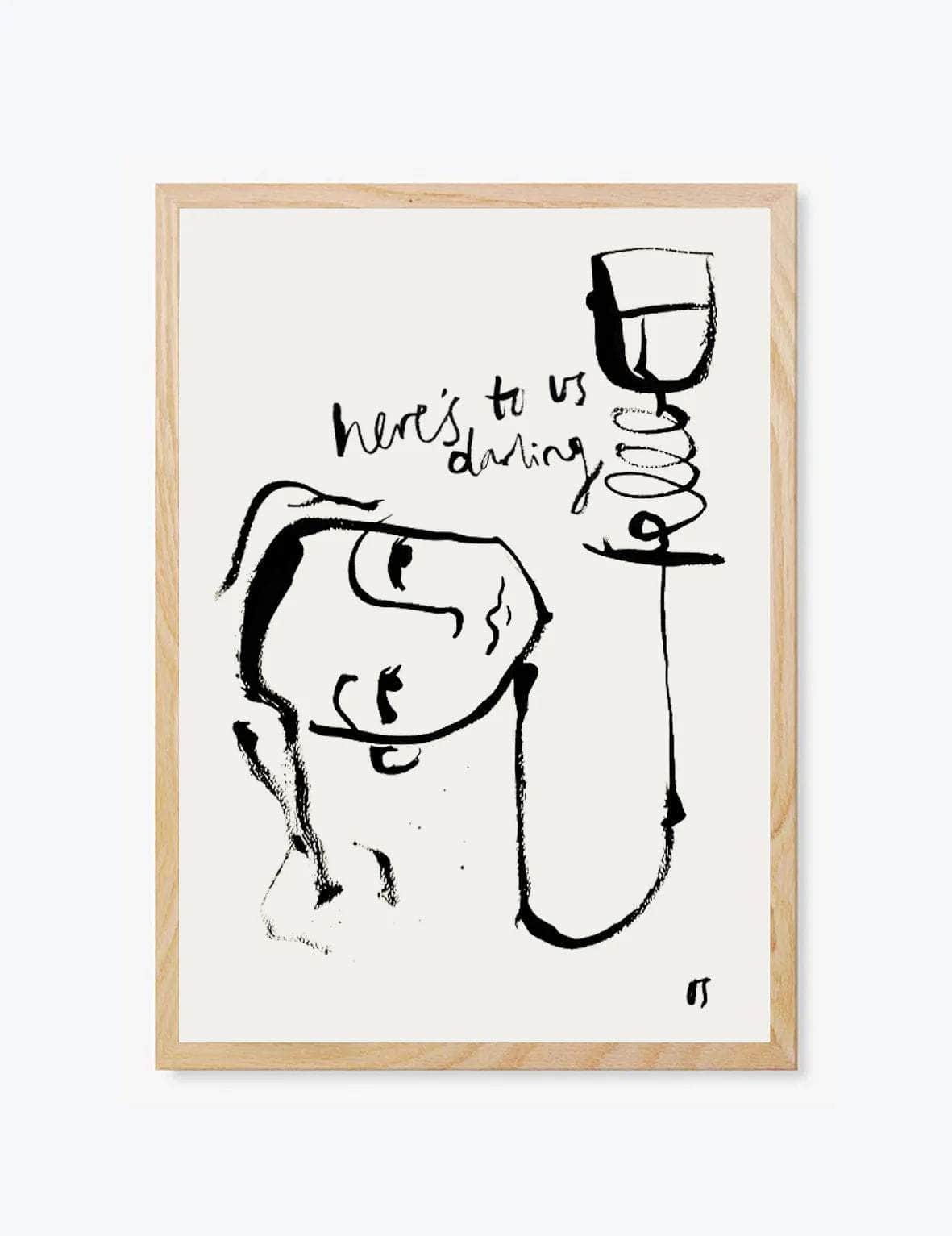 Here's To Us, Darling | Wall Art Print