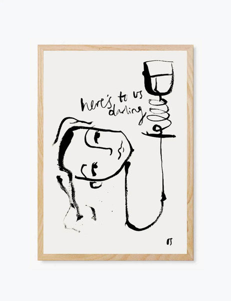 Here's To Us, Darling | Wall Art Print