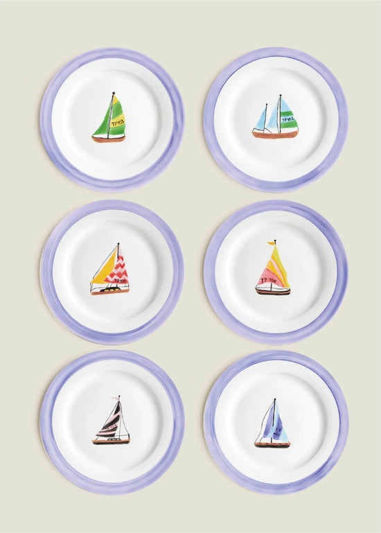 Sail Away 6 Plate Set
