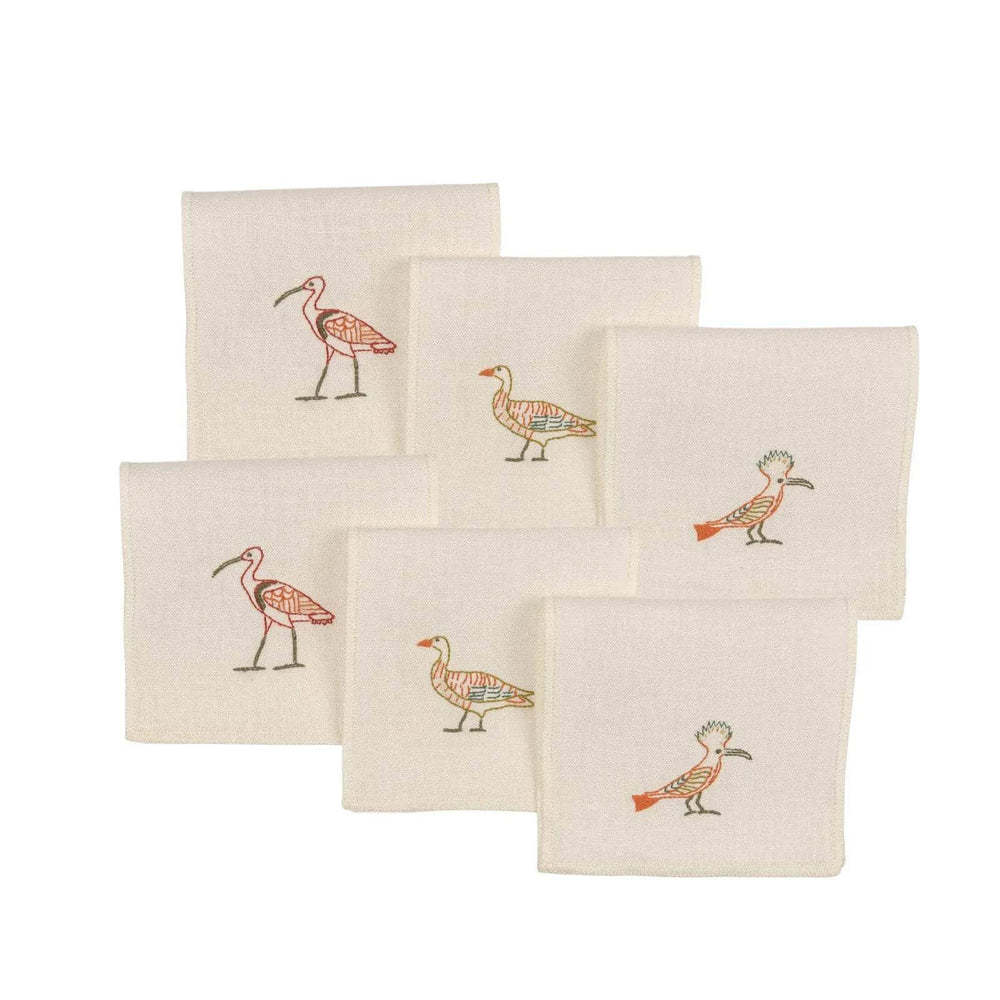 Birdlife Cocktail Napkins (Set of 6)