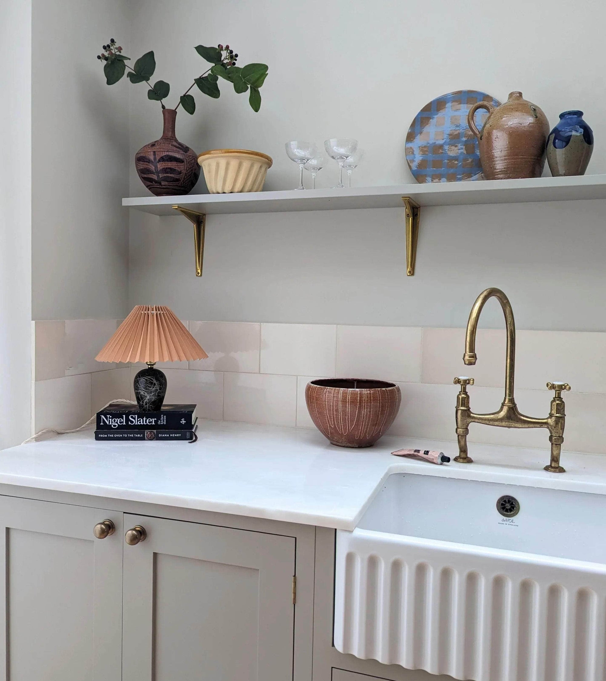 Blue Gingham Serving Platter