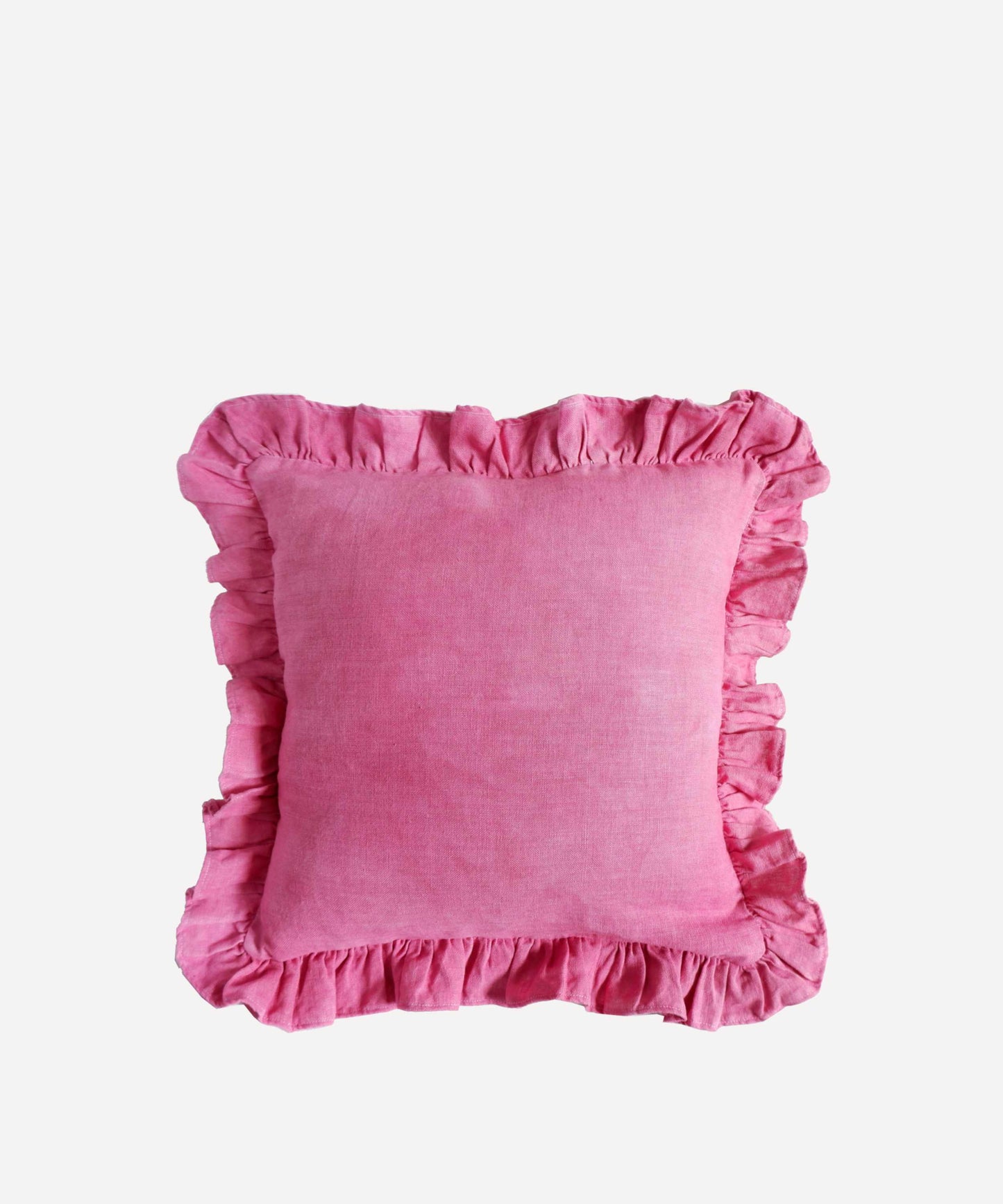 Square Ruffles Cushion in Pink