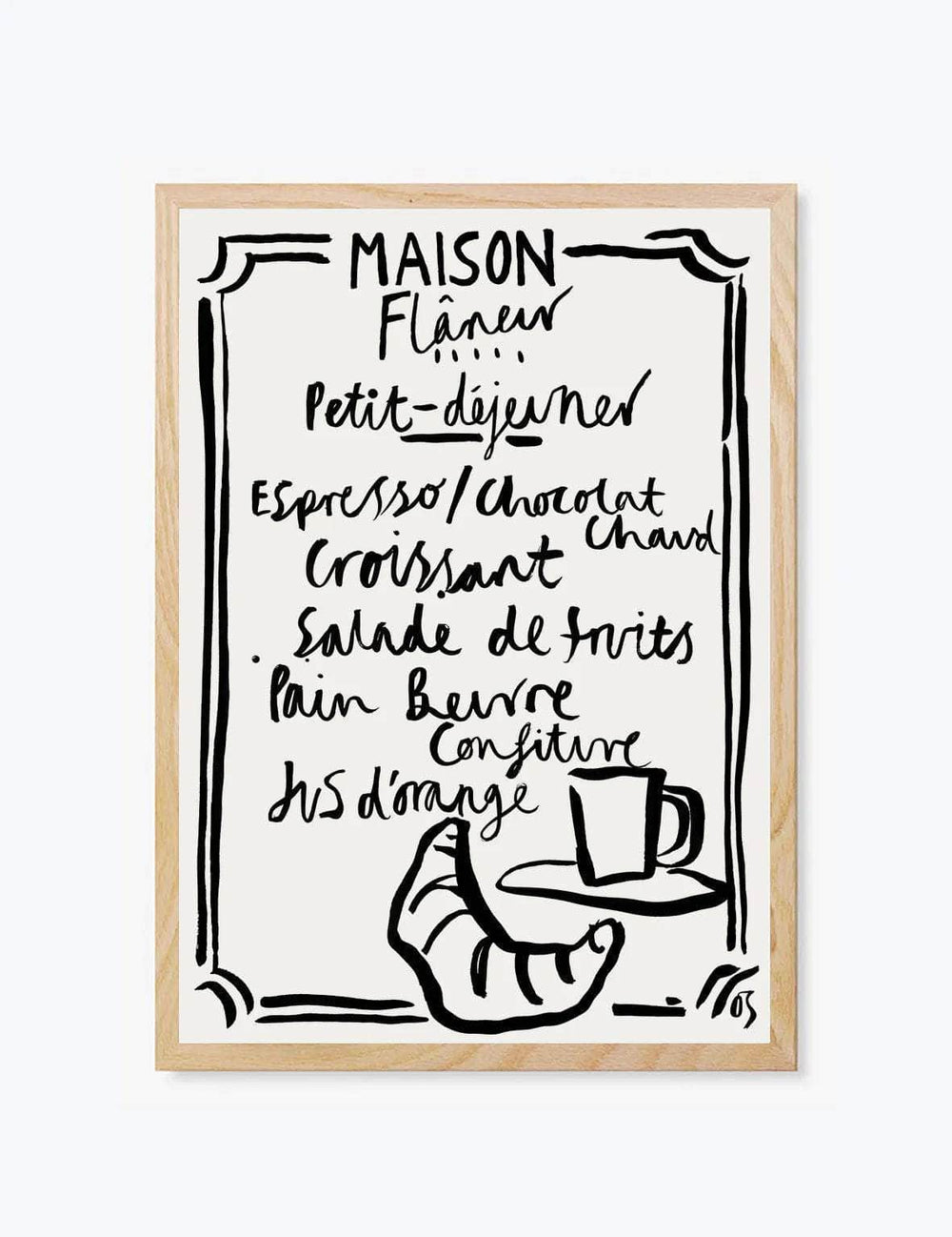 Maison Flâneur x Olivia Sewell The Menu | Wall Art Print