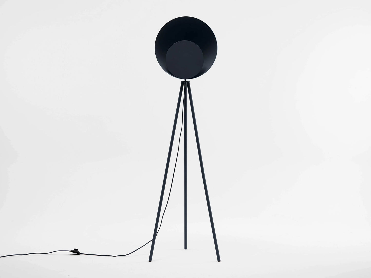 Charcoal grey diffuser floor lamp