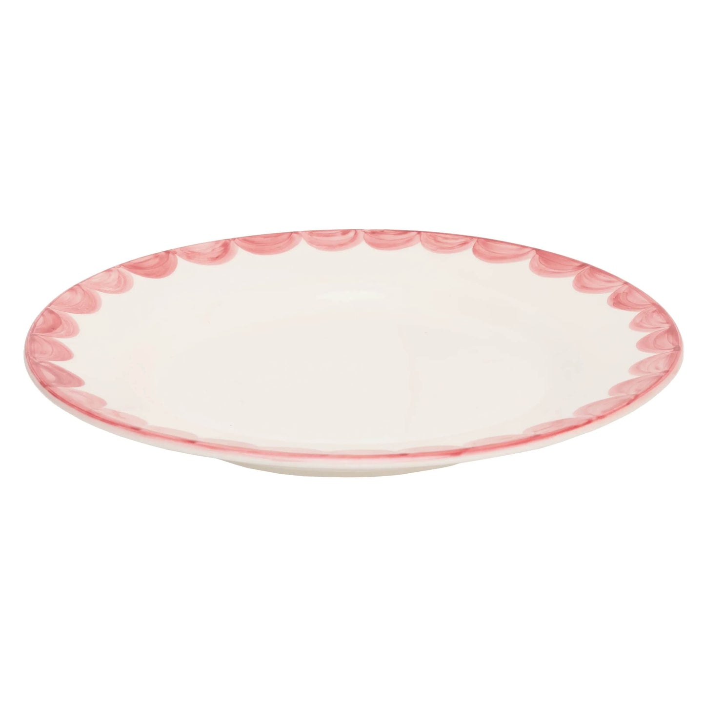 Pink Scallop Dinner Plate