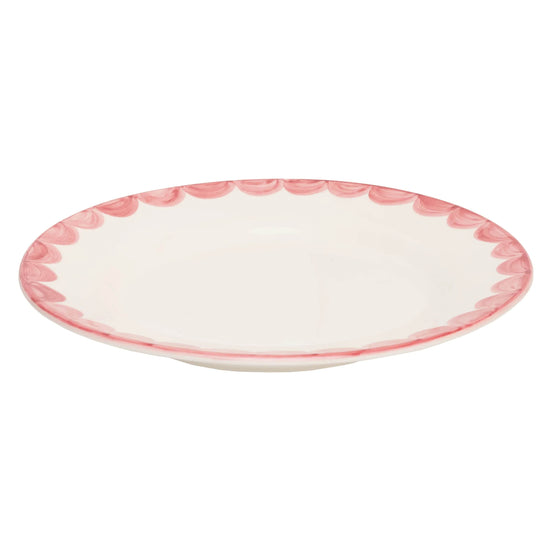 Pink Scallop Dinner Plate