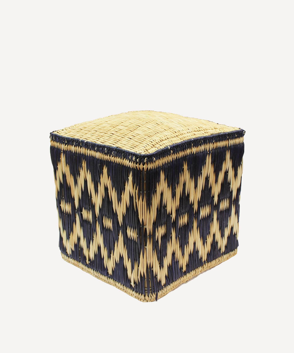 Fez Wicker Stool | Ink