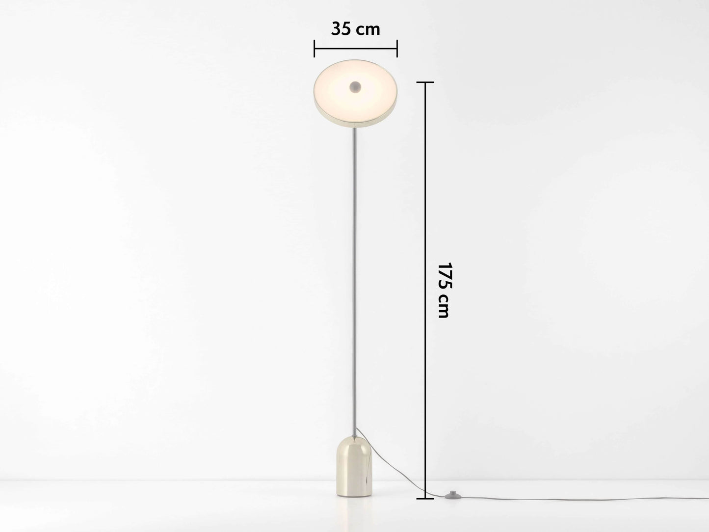 Brass uplighter floor lamp