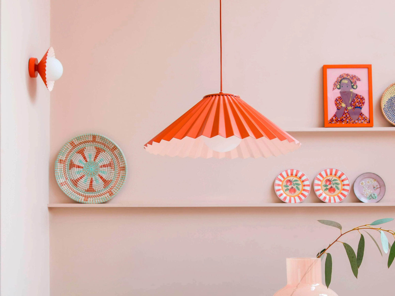 The Pleat pendant ceiling light- Houseof x Emma Gurner