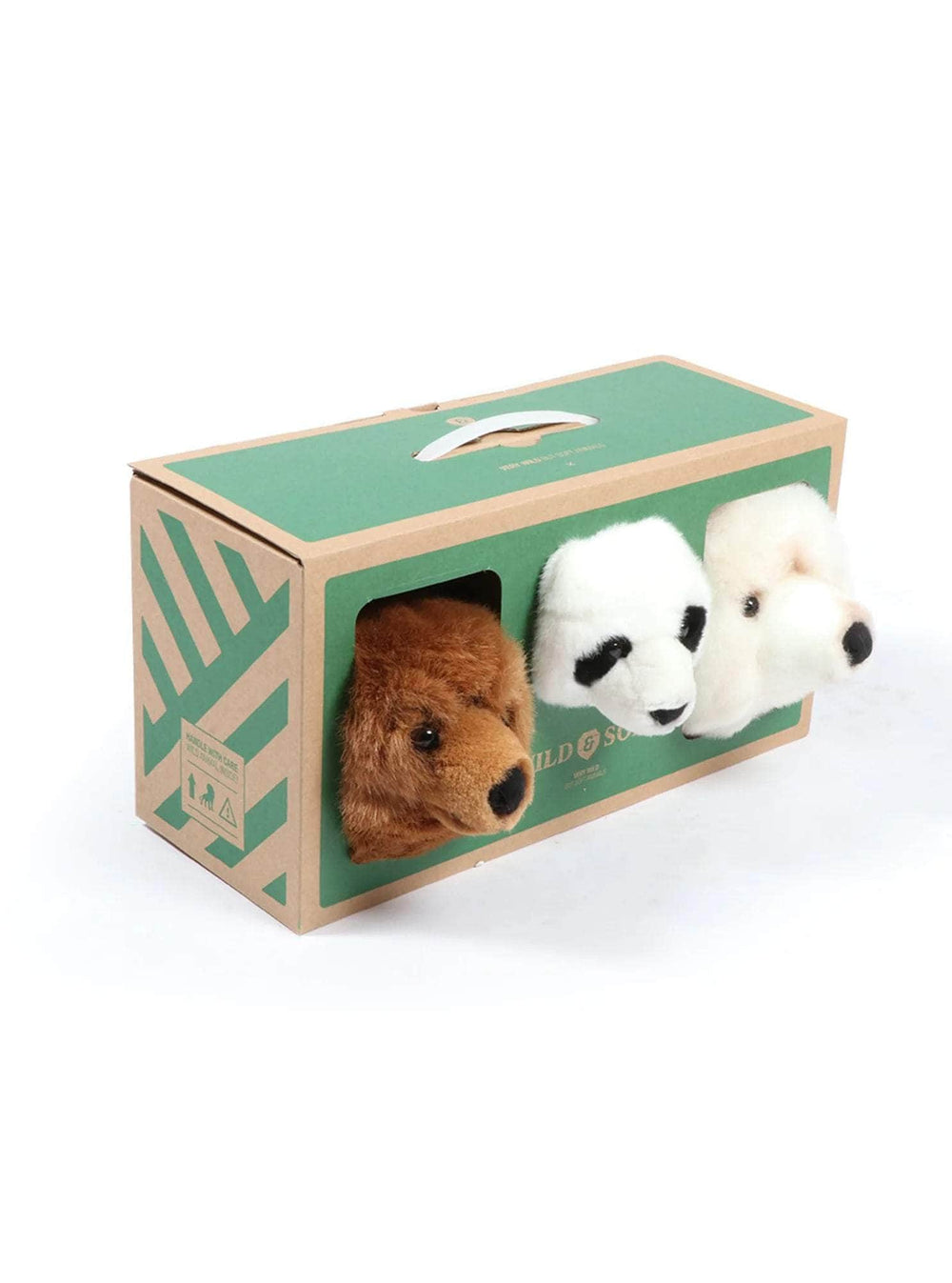 Box of Mini Bear Wall Mounted Plush Heads