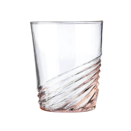 Swirl Water Glass - Rose