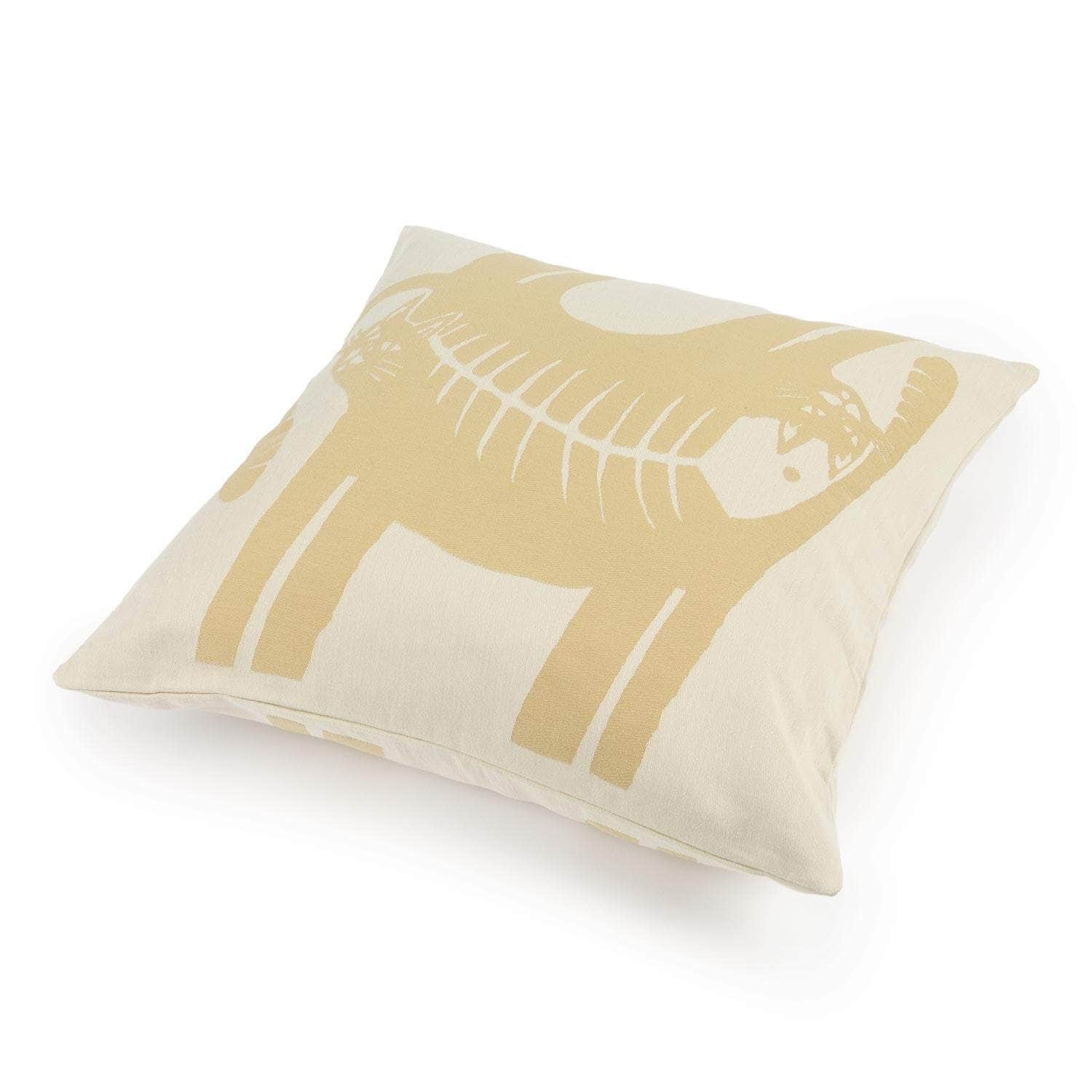 Cat Beige Cotton Pillow