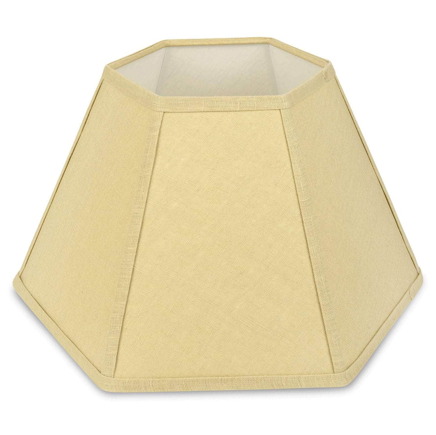Hexagonal Lampshade in Solid with Tonal Trim