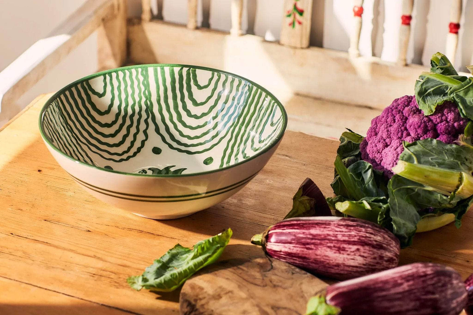 Large Green Serving Bowl