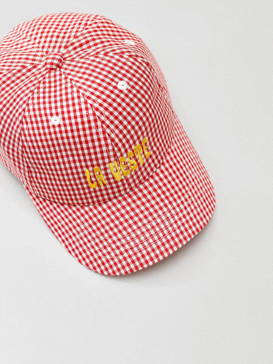 Red Check Cap