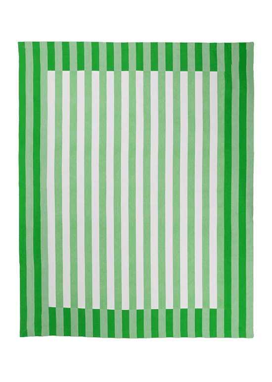 Lush Green Stripe Tablecloth