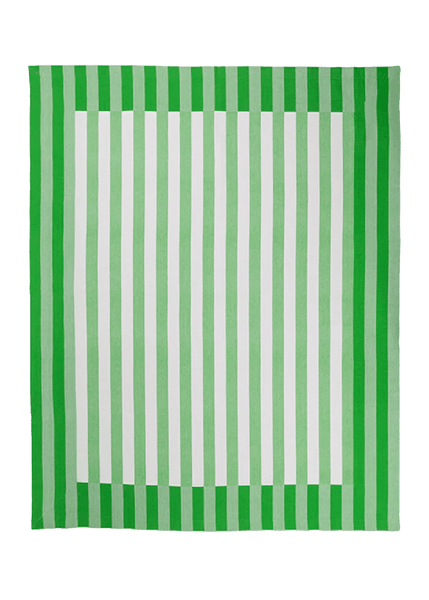 Lush Green Stripe Tablecloth