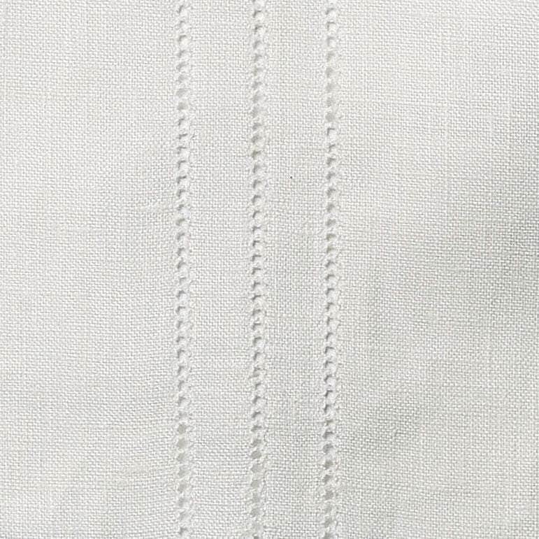Drawn Thread Curtains - Hemstitch Rows - Ivory White