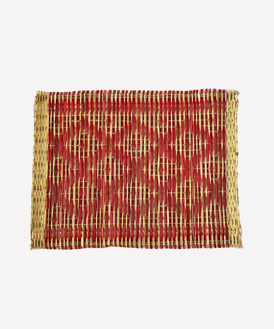 Red Wicker Placemats | Set of 4