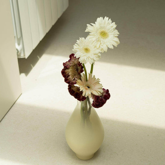 Beige Degrade Glass Vase