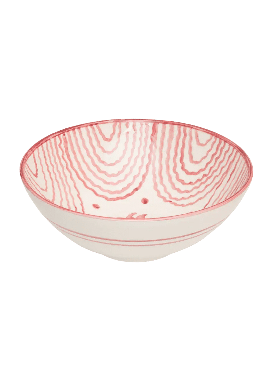 Large Pink Serving Bowl