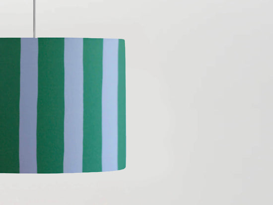 Blue stripes print lamp shade